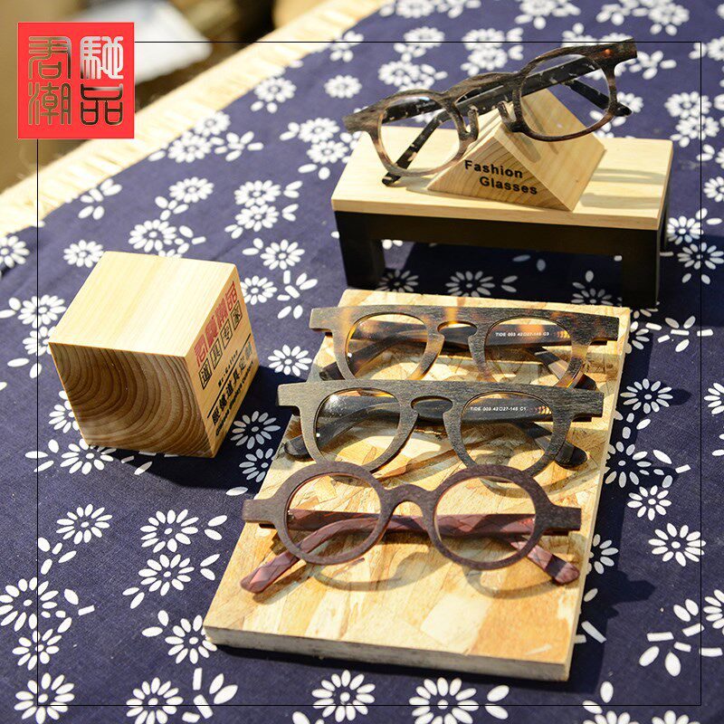 君驰潮品 实木眼镜店陈列道具定制 眼镜饰品新款 太阳镜展示架