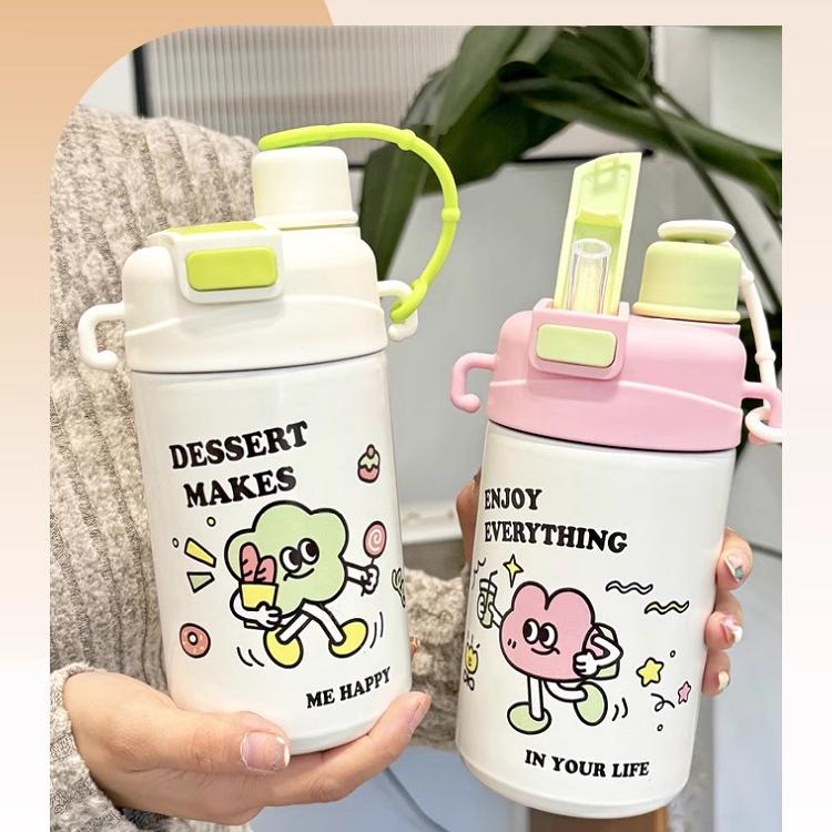 粗吸管喝粥豆浆杯家用便携外带壶学生保温早餐专用牛奶密封316