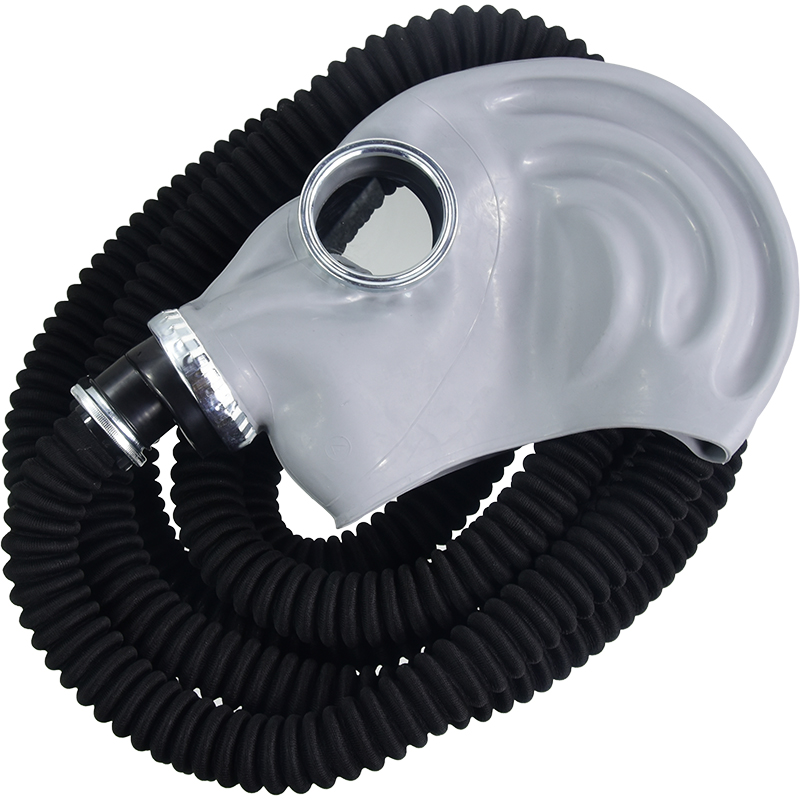 普达皮脸橡胶罩导气管自吸式空气防护面具5米10米长管防毒气