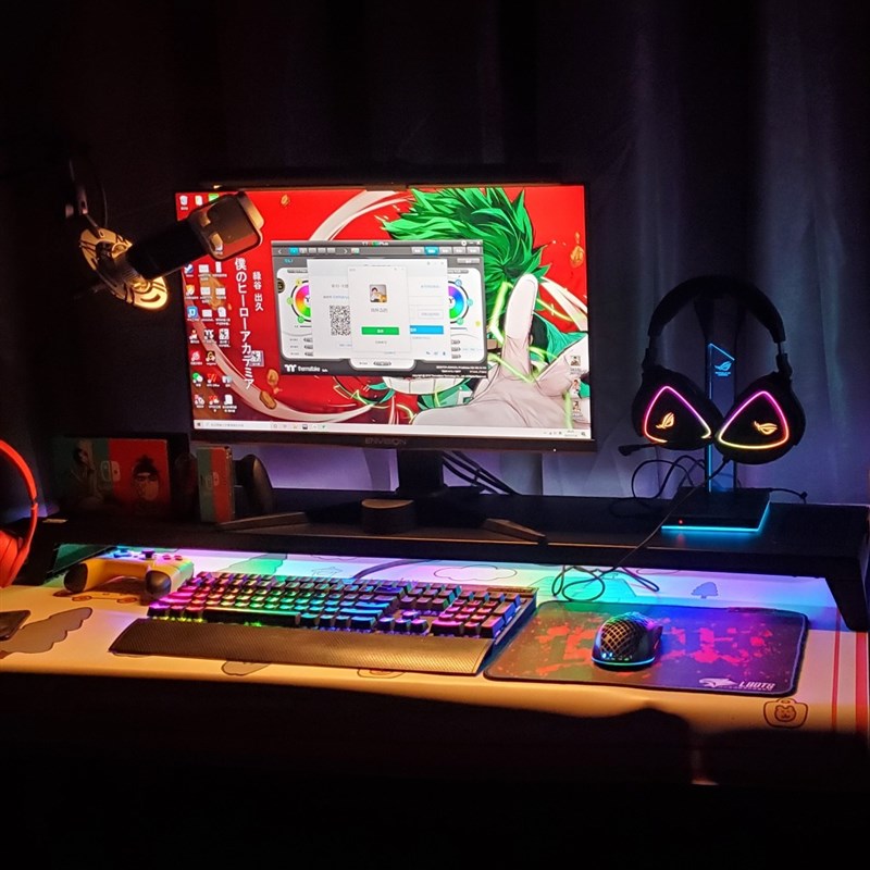 PCDOCK新款2代青春版电脑多功能显示器增高架RGB炫彩灯USB扩展坞