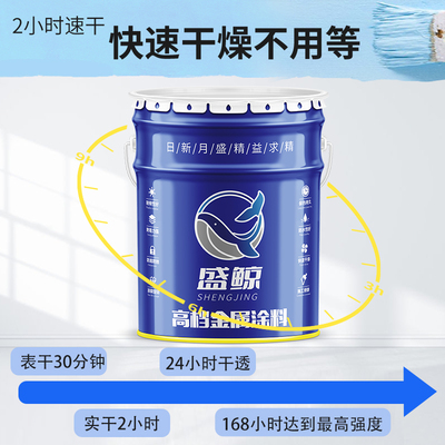 红丹底漆醇酸磁漆调和漆铁门栏杆彩色钢瓦翻新小桶金属防锈漆门油