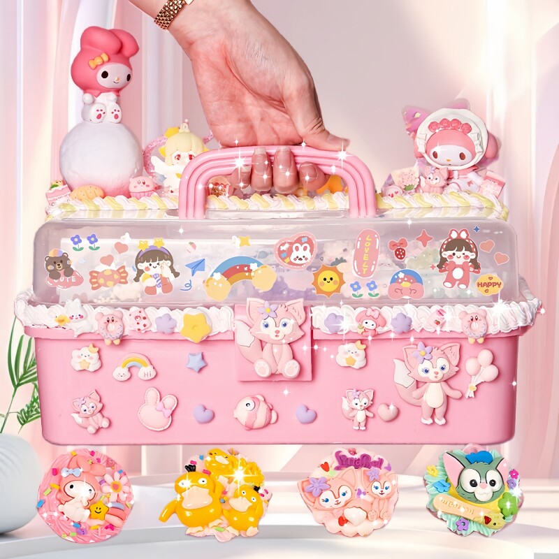 奶油胶咕卡装女孩豪华版礼盒diy材料贴纸咕咔盘流沙估卡古拉卡片