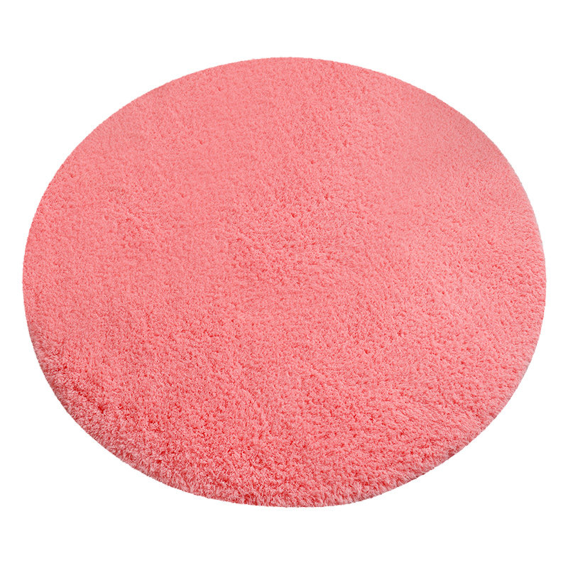 加厚毛绒圆形吊篮地毯卧室梳妆台落地镜满铺垫子少女白色拍照地垫