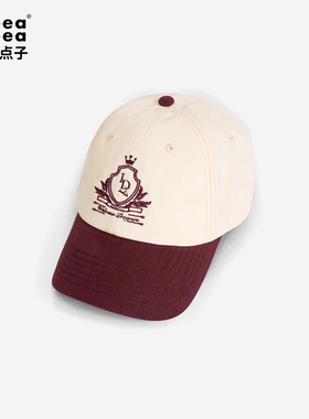 ideea点子点子「健康计划」老钱风拼色刺绣棒球帽 团