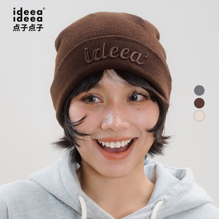 【超级新品】ideea点子点子「ideea²」手写体立体绣针织帽