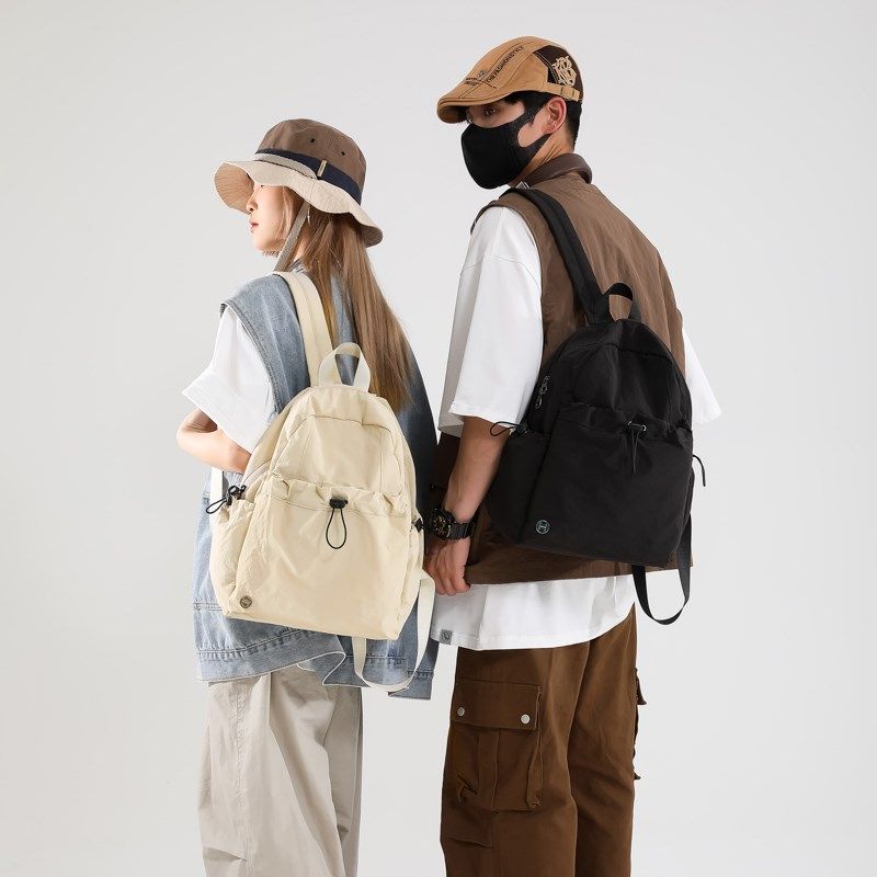 轻便尼龙双肩包女2024新款潮日系学生书包户外登山旅游抽绳小背包,箱包皮具/热销女包/男包,双肩背包,淘宝优惠券,粉丝福利购,淘宝优惠卷