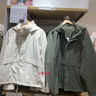 春季 防风立领茄克耐久防水休闲夹克连帽外套464918 女装 试衣间男装