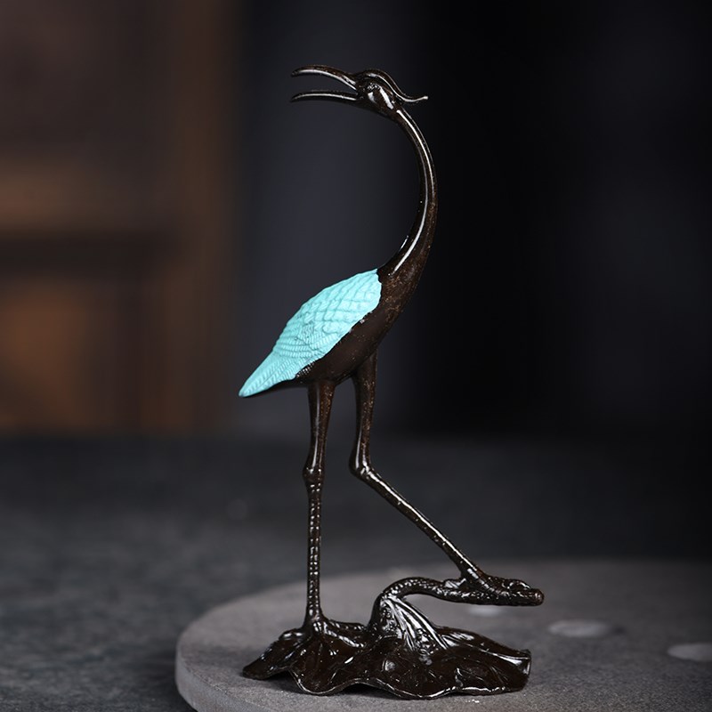 踏莲瑞鹤中号香插仙鹤香插家用室内仿古线香炉檀香盘香仿古香薰炉