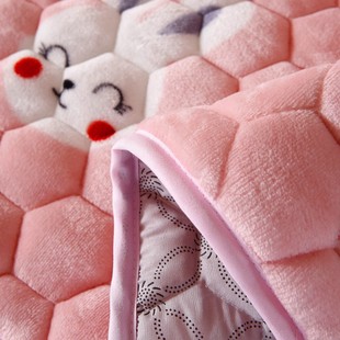 牛奶绒床褥子180x200cm软垫保暖毛毯2.0米防滑可机洗法兰绒薄垫被