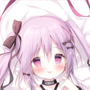 动漫二次元 l粉毛小悪魔ひらりちゃん 等身抱枕套 しらたま 白玉