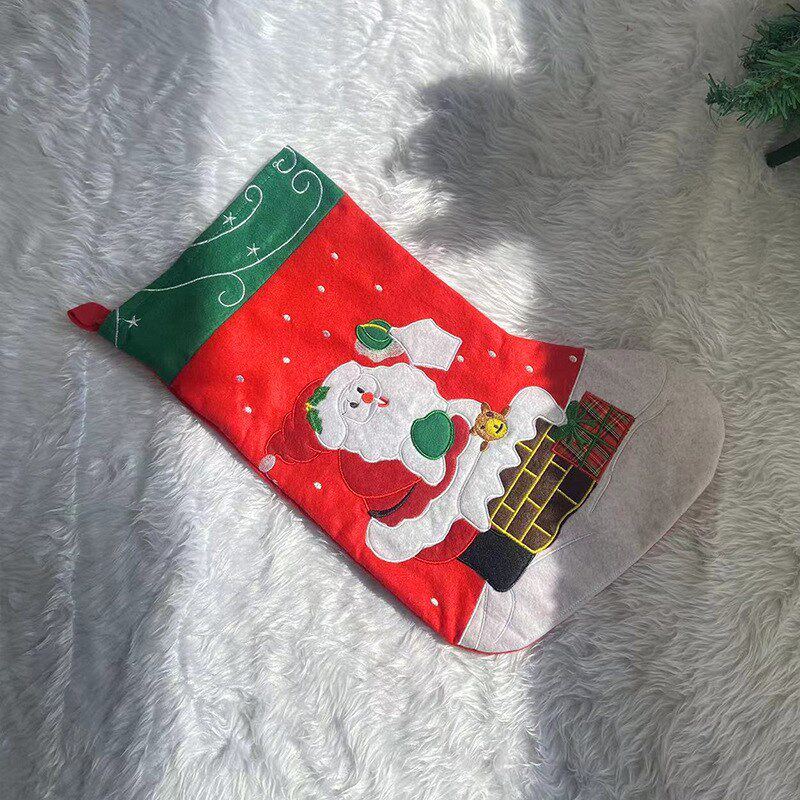 圣诞节圣诞袜装饰用品 圣诞袜礼物袋挂件礼品袋袜子 大号圣诞糖果