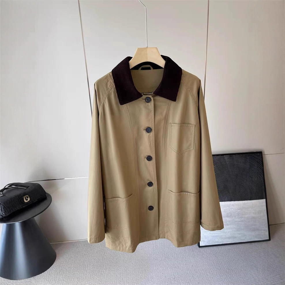 jue对的老钱！真z~y料！禾4500+！25秋全棉灯芯绒翻领中长款外套