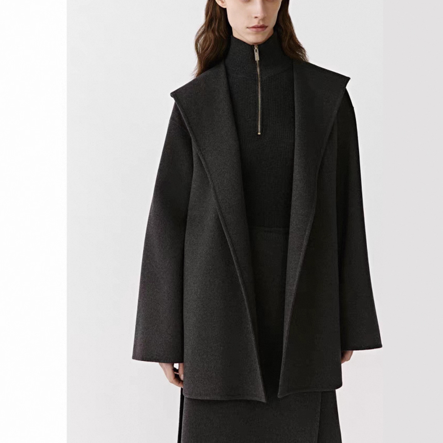 鼎牛！战袍！禾7900+！2025冬新款羊毛双面呢中长款大衣毛呢外套