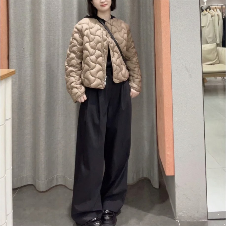 商场同款羽绒服女短款圆