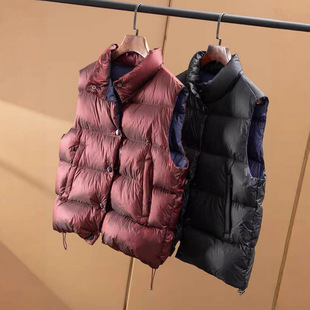 2025冬季新款90白鸭绒立领百搭羽绒马甲显瘦保暖外穿无袖面包服女