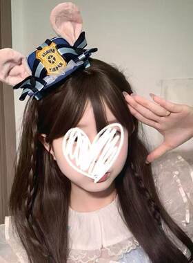 可爱朱迪兔子警官cos卡通礼帽发夹女生疯狂动物城兔耳朵帽子头饰