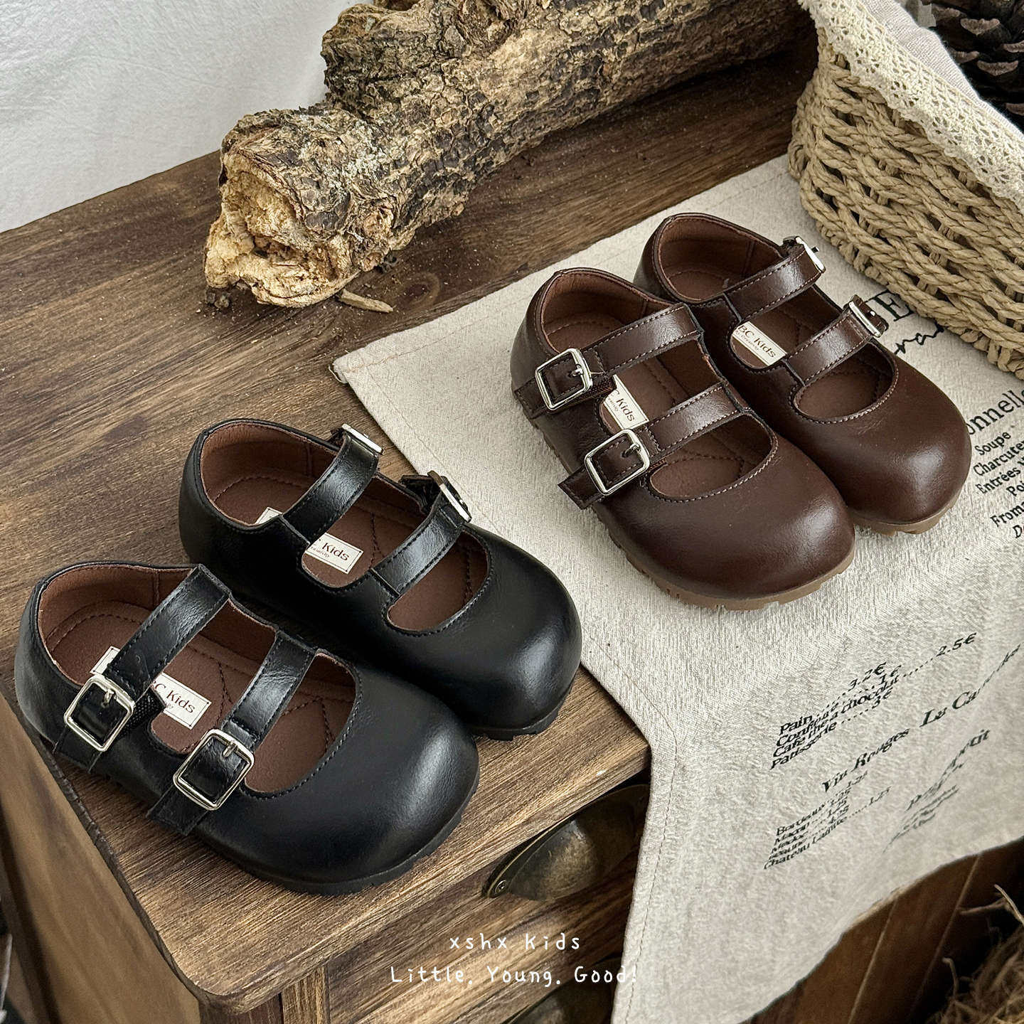 XSHX双带玛丽珍｜圆头复古女童春夏橡胶大底韩系法式简约公主单鞋,运动鞋new,童鞋/青少年鞋,淘宝优惠券,粉丝福利购,淘宝优惠卷