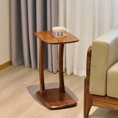 乌金木边几现代中式角几简约家用卧室客厅沙发侧边桌茶桌移动边几