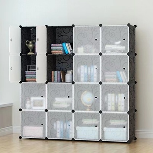 简易衣柜组装实木纹衣橱组合收纳塑料布艺钢架储物简约现代经济型