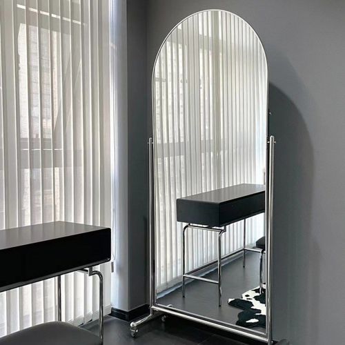 服装店可移动试衣镜家用全身落地镜网红卧室显瘦美颜间穿衣镜