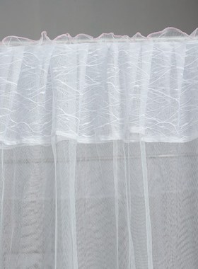 直销新品b简约白色家用公主1.5m床1.8落地支架三开加密纹账2米1.2