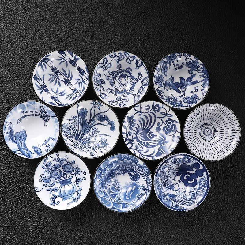 青花陶瓷斗笠茶杯盏功夫小茶杯复古主人单杯茶碗套装手绘釉下满彩,餐饮具,茶杯,淘宝优惠券,粉丝福利购,淘宝优惠卷