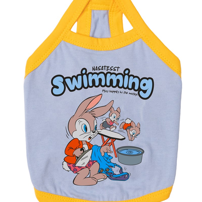 卡通可爱狗狗背心吊带夏天拉布拉多金毛边牧萨摩巨贵宠物大狗衣服