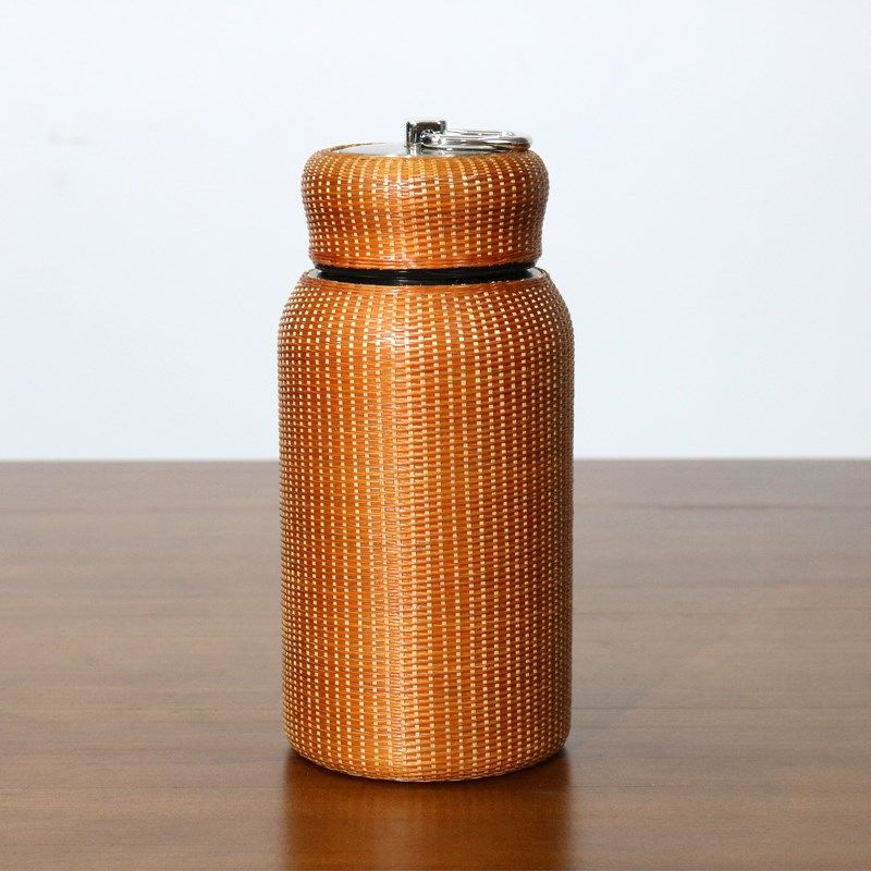 竹编水杯竹子保温杯复古茶杯竹丝编织便携旅行杯子非遗手工大容量,餐饮具,保冷/保温杯,淘宝优惠券,粉丝福利购,淘宝优惠卷