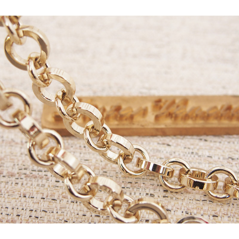 纯铜包链浅金色包链条包肩带配件粗链子斜挎背包带子单肩链条单买