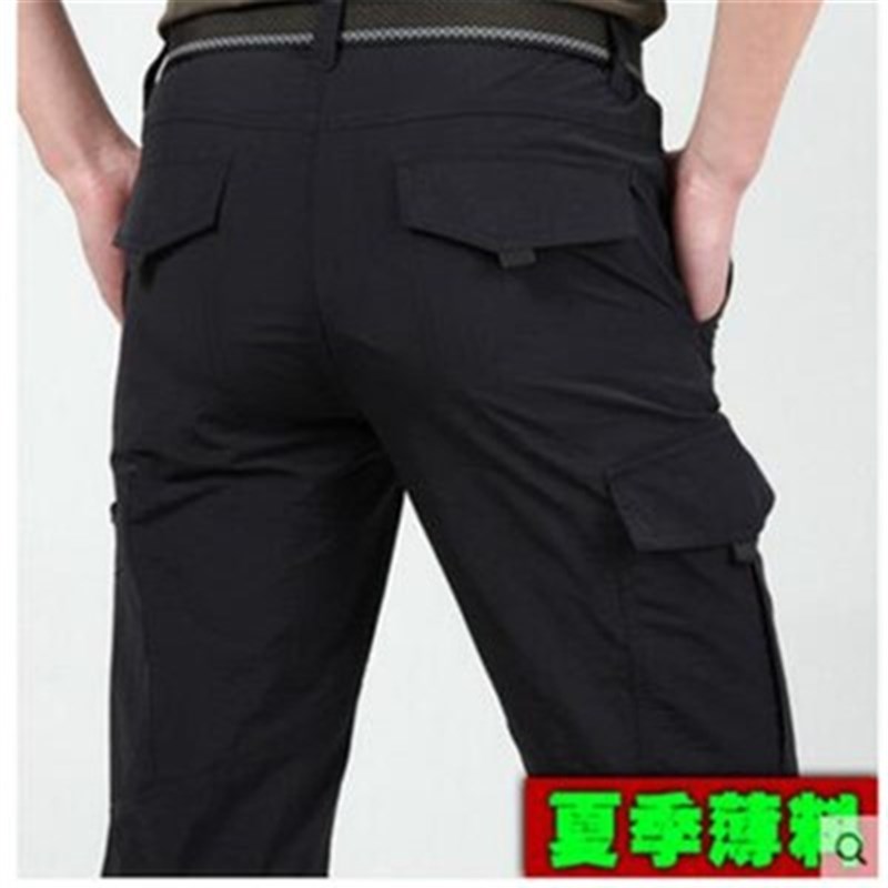 运动休闲宽松裤男冲锋裤多袋速干休闲裤