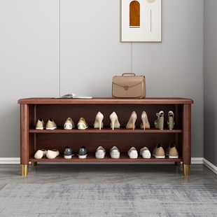 柜子 坐凳挂衣架放鞋 现代简约客厅门口实木换鞋 凳衣帽架一体穿鞋