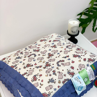 可机洗卡通碎花双人夏被A类冰皮凉感被2米大花边比特兔丝滑空调被