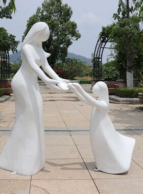 户外抽象欧式天使摆件学校售楼z部店铺幼儿园玻璃钢跳舞人物雕塑