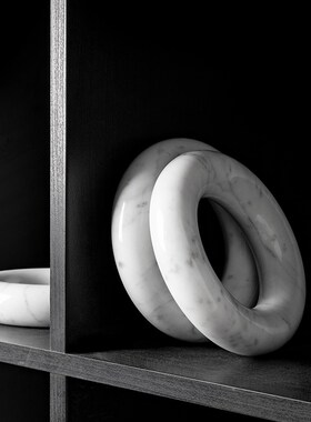 不造环现代简约大理石摆s件样板房轻奢北欧酒柜装饰品电视柜摆件