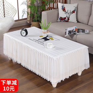茶几桌布套罩布艺全包长方形客厅家用简J约餐桌防尘垫电视柜茶几