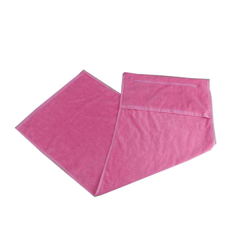 纯棉健身运动毛巾吸水吸汗柔软毛巾健身房用擦汗运动带兜毛巾