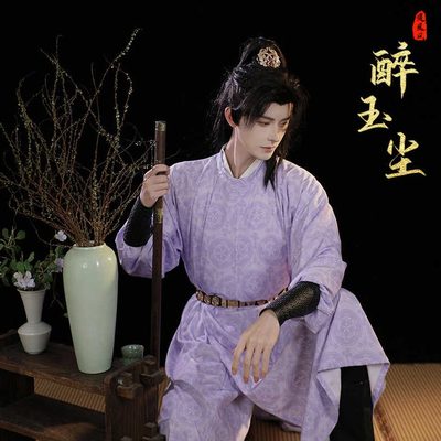 夏季圆领袍侠客青少年感士缺胯袍唐制中国风新款帅气汉服男汉服女