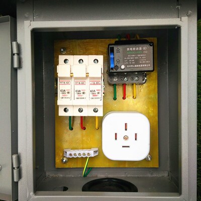 三相电380V工地临时插座配电箱户外防雨移动手提式三级小型动力箱