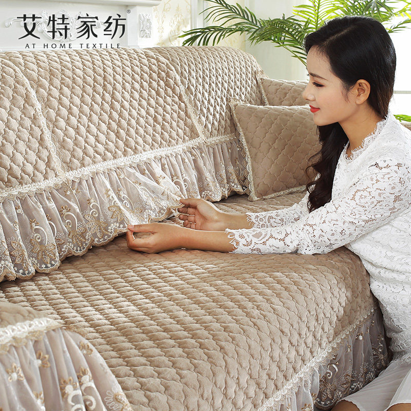 毛绒沙发垫冬四季通用布艺防滑现代加厚欧式沙发全包萬能