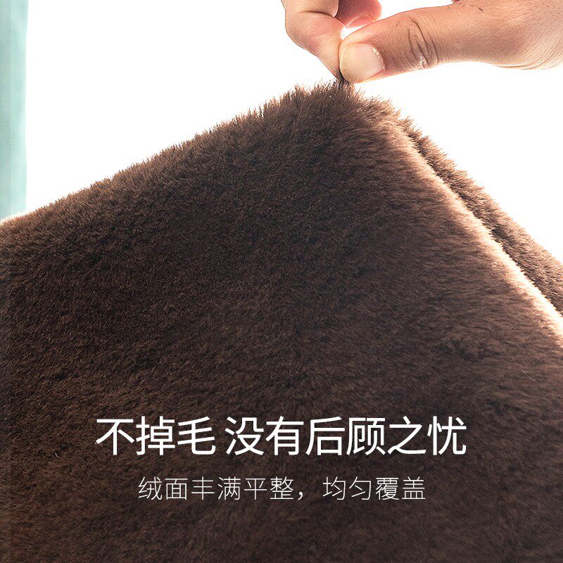 现代休闲椅垫家用秋冬毛绒餐椅坐垫防滑拆洗马蹄形垫子