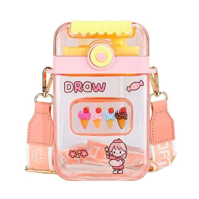 创意饮杯爱方形便利店吸管杯女生颜值塑料杯便携学生水杯子,包装,塑料瓶,淘宝优惠券,粉丝福利购,淘宝优惠卷