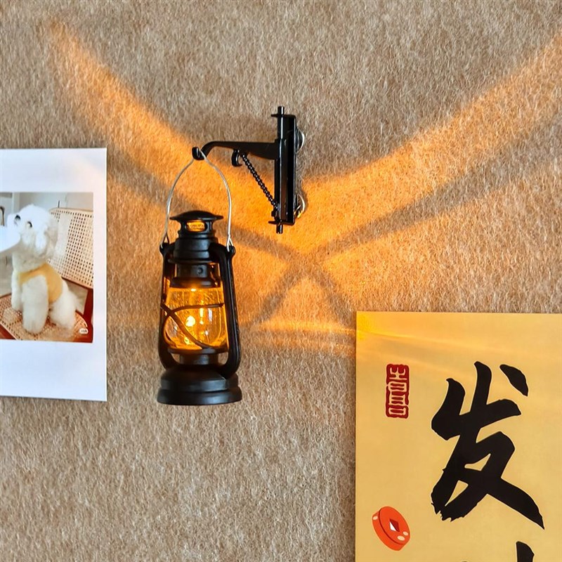 in复古氛围灯图钉迷你装饰照片墙毛毡板软木板DIY创意图钉灯