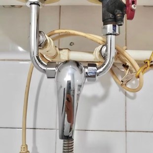通用冷热开关黄铜 家用混合阀配件大j全电热水器U型混水阀淋浴明装