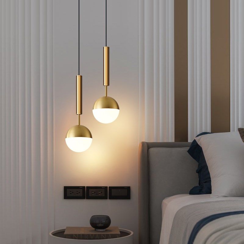 卧室垂吊灯长线床头吊顶灯客厅电视背景墙吊线灯奶球灯现代灯,家装灯饰光源,床头/玄关/吧台/过道吊灯,淘宝优惠券,粉丝福利购,淘宝优惠卷