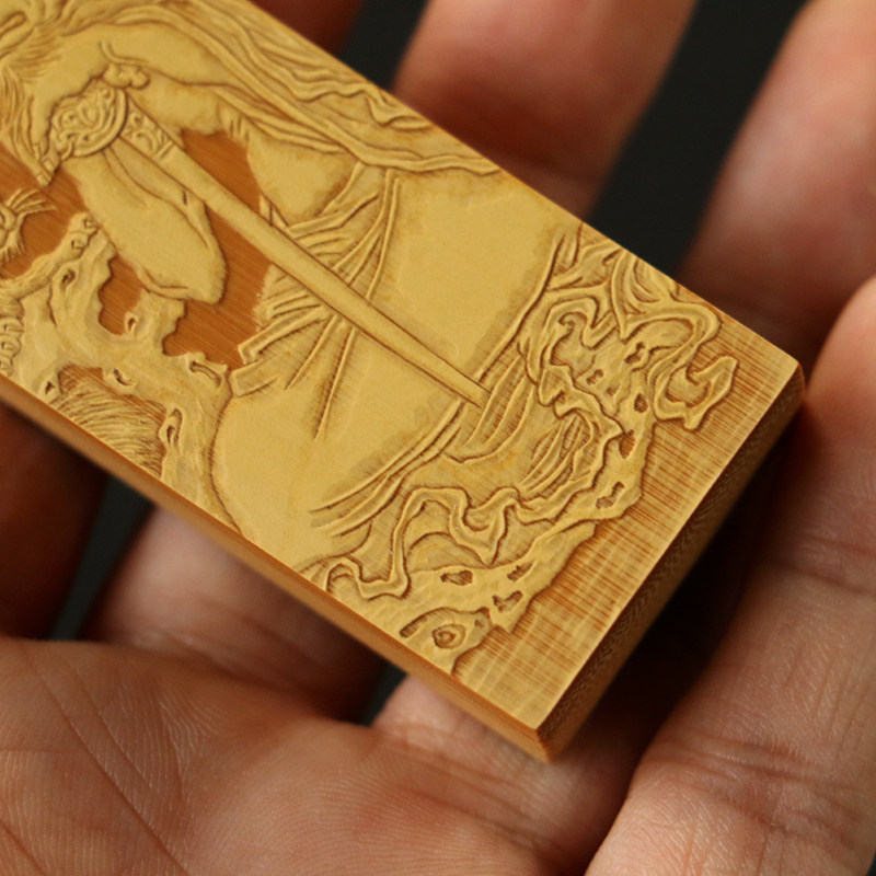 精品名家裘立钢纯手工留青雕刻尊者图老玉竹滑盖牙签盒子竹筒,特色手工艺,竹编/竹雕,淘宝优惠券,粉丝福利购,淘宝优惠卷