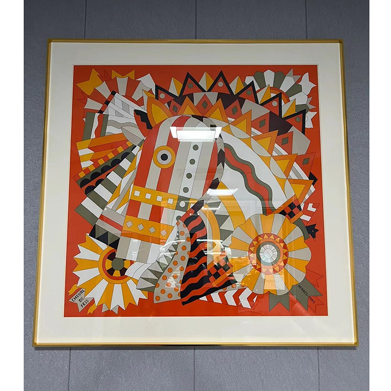 di无损丝巾磁吸装裱画框裱框装饰画框卡纸挂画定制尺寸落地画