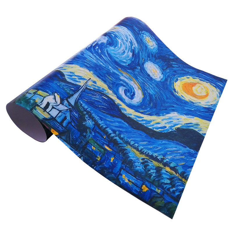 星空梵油画大型自粘壁画纸壁纸墙墙纸客厅卧室电视背景墙