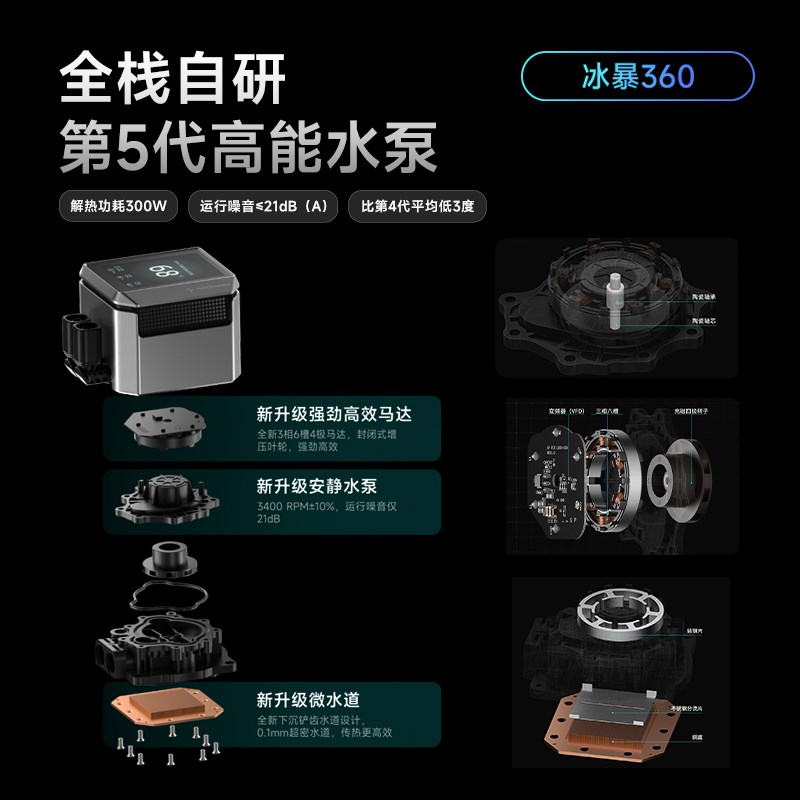 九州风神IQU冰暴水冷u散热器一体式L屏数显