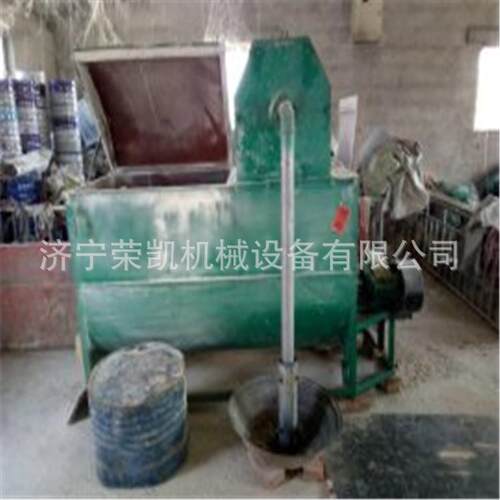 机多功能粉饲料搅拌机RK100卧1500公斤式粉碎草搅拌螺旋提升上料