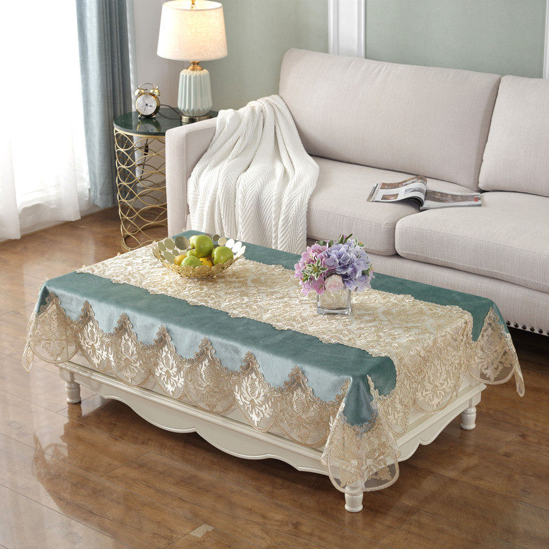 美式大圆桌桌布蕾丝圆形餐桌布艺小园茶几家用欧式正方形台布防尘,居家布艺,桌布,淘宝优惠券,粉丝福利购,淘宝优惠卷